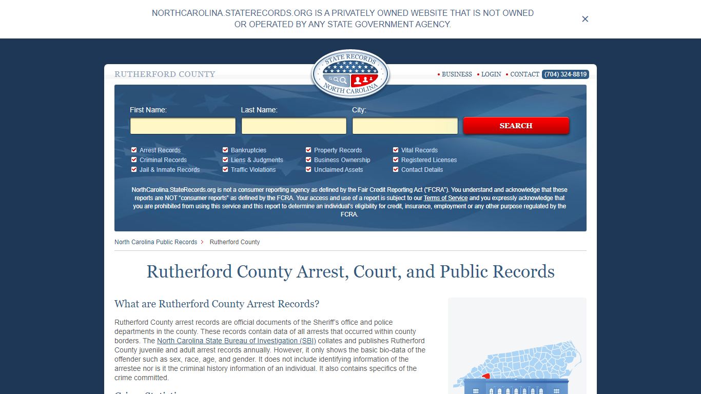 Rutherford County Arrest, Court, and Public Records